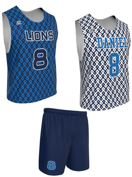 Dawg - Mens/Youth "Night Hunt" Custom Sublimated Reversible Standard Shoulder Sleeveless Lacrosse Practice Uniform Set Reversible Standard Shoulder All Sports Uniforms