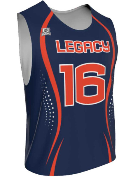 Dawg - Mens/Youth "No Mercy" Custom Sublimated Reversible Standard Shoulder Sleeveless Lacrosse Practice Uniform Set Reversible Standard Shoulder All Sports Uniforms