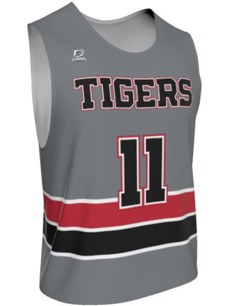 Dawg - Mens/Youth "Top Dawg" Custom Sublimated Reversible Standard Shoulder Sleeveless Lacrosse Practice Uniform Set