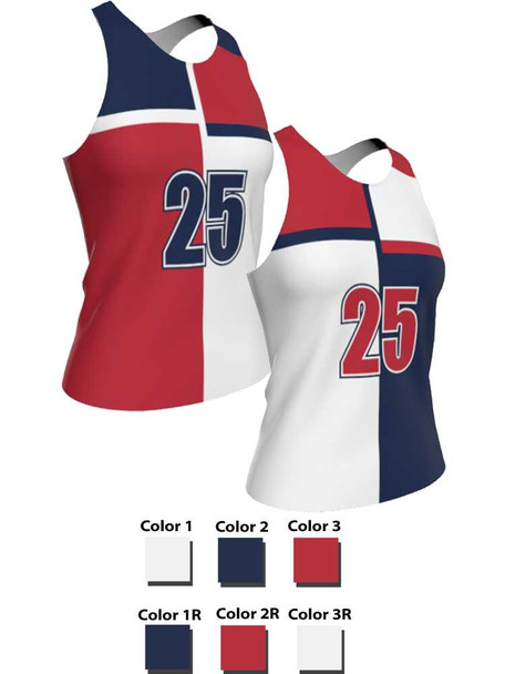 Dawg - Ladies/Girls "Breakaway" Custom Sublimated Reversible Lacrosse Uniform Set Ladies Practice Uniforms All Sports Uniforms