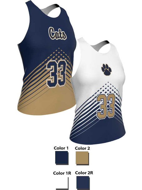Dawg - Ladies/Girls "Fighter" Custom Sublimated Reversible Lacrosse Uniform Set Ladies Practice Uniforms All Sports Uniforms