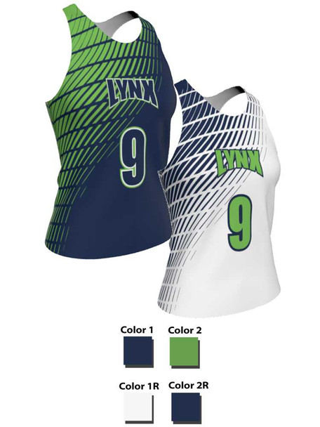 Dawg - Ladies/Girls "Frontline" Custom Sublimated Reversible Lacrosse Uniform Set Ladies Practice Uniforms All Sports Uniforms