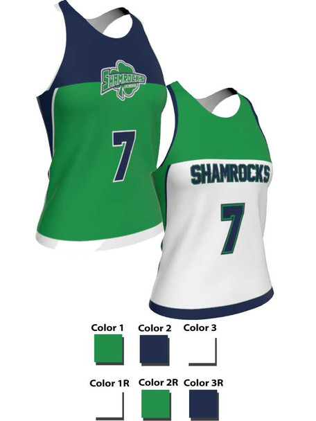Dawg - Ladies/Girls "Earned" Custom Sublimated Reversible Lacrosse Uniform Set Ladies Practice Uniforms All Sports Uniforms