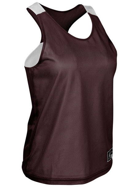 Womens/Girls "Velocity" Reversible Racerback Lacrosse Pinnie