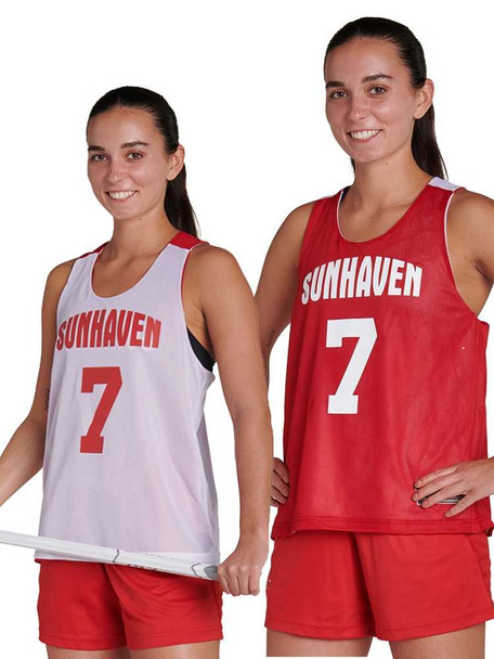 Womens/Girls "Velocity" Reversible Racerback Lacrosse Pinnie Set Uniform Sets All Sports Uniforms