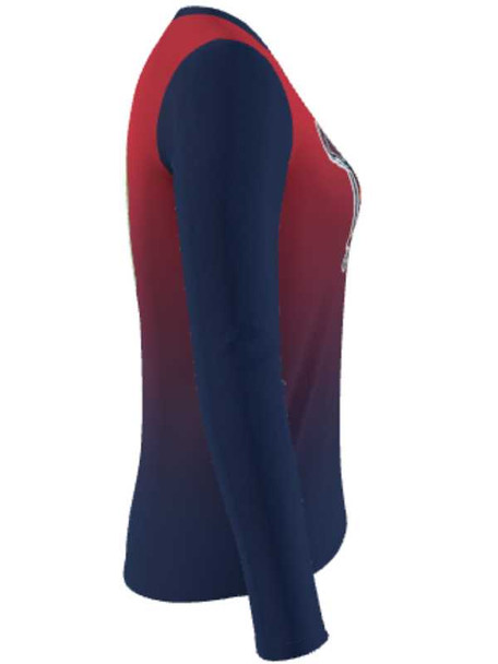 Dawg - Ladies "Dawg 4" Custom Sublimated Lacrosse Warm Up Shirt Warm Up Shirts All Sports Uniforms