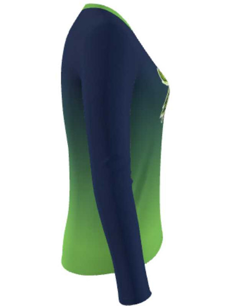 Dawg - Ladies "Dawg 3" Custom Sublimated Lacrosse Warm Up Shirt Warm Up Shirts All Sports Uniforms