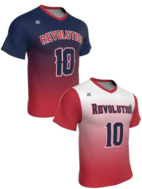 Dawg - Mens/Youth "Pure Bred Gradient" Custom Sublimated Reversible Short Sleeve Lacrosse Game Jersey Reversible Short Sleeve All Sports Uniforms