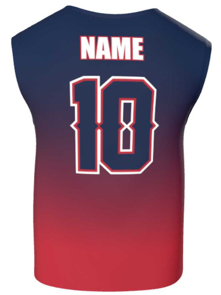 Dawg - Mens/Youth "Pure Bred Gradient" Custom Sublimated Reversible Wide Shoulder Sleeveless Lacrosse Jersey Reversible Wide Shoulder All Sports Uniforms