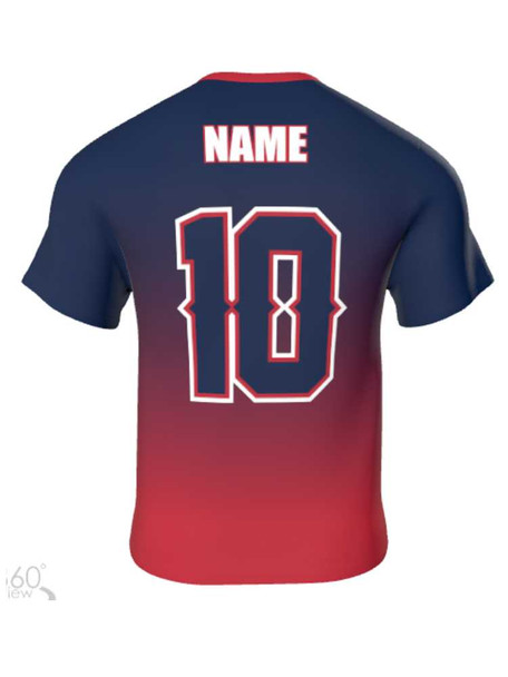 Dawg - Mens/Youth "Pure Bred Gradient" Custom Sublimated Short Sleeve Lacrosse Game Jersey Short Sleeve All Sports Uniforms