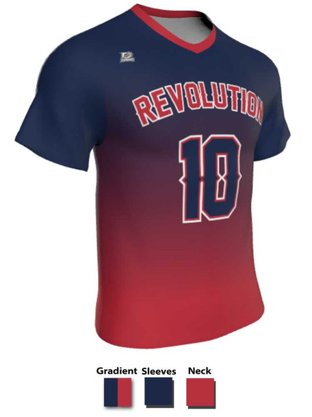 Dawg - Mens/Youth "Pure Bred Gradient" Custom Sublimated Short Sleeve Lacrosse Uniform Short Sleeve All Sports Uniforms