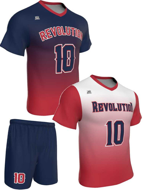 Dawg - Mens/Youth "Pure Bred Gradient" Custom Sublimated Short Sleeve Reversible Lacrosse Uniform Reversible Short Sleeve All Sports Uniforms