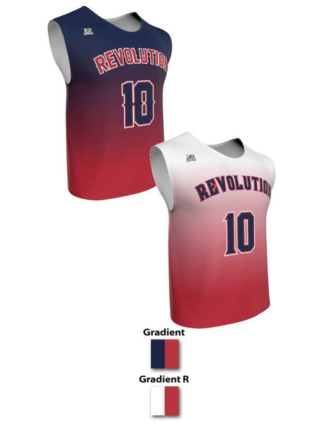 Dawg - Mens/Youth "Pure Bred Gradient" Custom Sublimated Wide Shoulder Reversible Lacrosse Uniform Reversible Wide Shoulder All Sports Uniforms