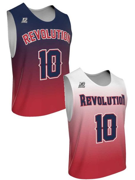 Dawg - Mens/Youth "Pure Bred Gradient" Custom Sublimated Reversible Standard Shoulder Sleeveless Lacrosse Practice Jersey Reversible Standard Shoulder All Sports Uniforms