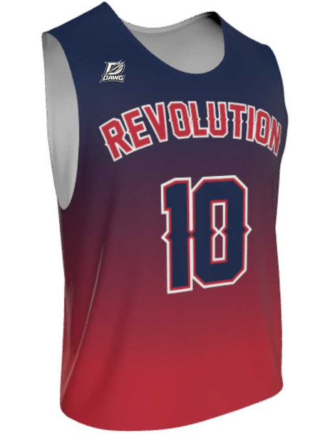 Dawg - Mens/Youth "Pure Bred Gradient" Custom Sublimated Reversible Standard Shoulder Sleeveless Lacrosse Practice Uniform Set Reversible Standard Shoulder All Sports Uniforms
