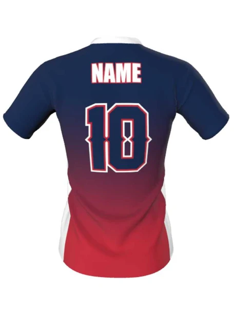 Dawg - Ladies/Girls "Sideline Gradient" Custom Sublimated Short Sleeve Lacrosse Game Jersey Short Sleeve All Sports Uniforms