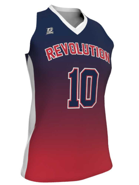 Dawg - Ladies/Girls "Sideline Gradient" Custom Sublimated Racerback Lacrosse Game Jersey Racerback All Sports Uniforms