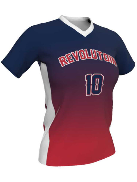 Dawg - Ladies/Girls "Sideline Gradient" Custom Sublimated Short Sleeve Lacrosse Uniform Short Sleeve All Sports Uniforms