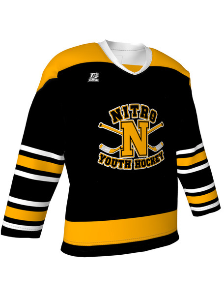 Dawg - Adult/Youth "Top Dawg" Custom Sublimated Reversible V-Neck Yoked Hockey Jersey + Socks