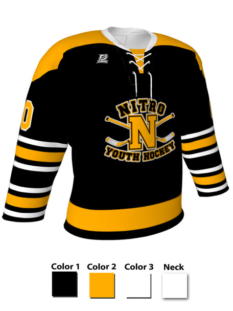 Dawg - Adult/Youth "Top Dawg" Custom Sublimated Laced Yoked Hockey Jersey + Socks