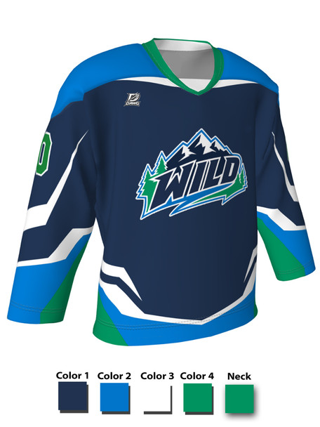 Dawg - Adult/Youth "Chain Breaker" Custom Sublimated V-Neck Yoked Hockey Jersey
