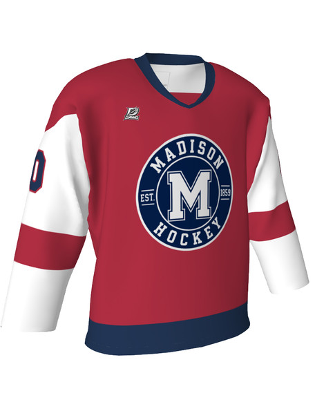 Dawg - Adult/Youth "Classic" Custom Sublimated V-Neck Yoked Hockey Jersey