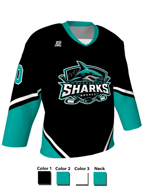 Dawg - Adult/Youth "Play Maker" Custom Sublimated V-Neck Yoked Hockey Jersey
