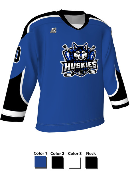 Dawg - Adult/Youth "Top Shelf" Custom Sublimated V-Neck Yoked Hockey Jersey