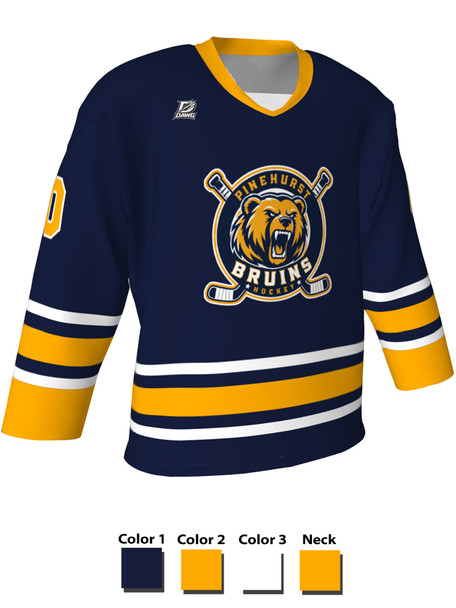 Dawg - Adult/Youth "Dawg Shift" Custom Sublimated V-Neck Yoked Hockey Jersey