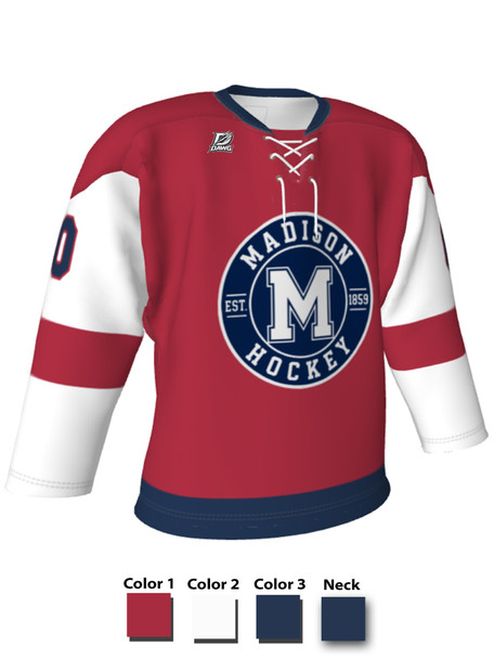 Dawg - Adult/Youth "Classic" Custom Sublimated Laced Yoked Hockey Jersey