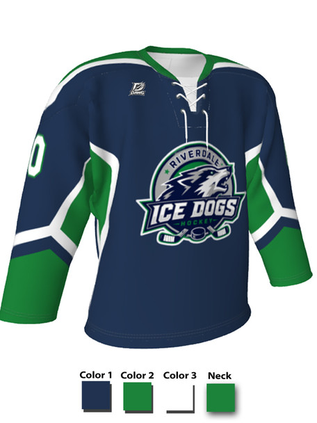 Dawg - Adult/Youth "Power Play" Custom Sublimated Laced Yoked Hockey Jersey