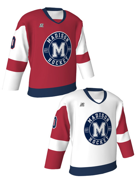 Dawg - Adult/Youth "Classic" Custom Sublimated Reversible V-Neck Yoked Hockey Jersey