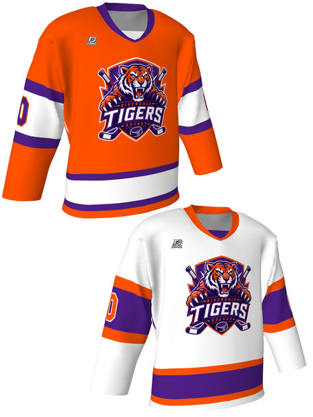 Dawg - Adult/Youth "Blue Line Dawg" Custom Sublimated Reversible V-Neck Yoked Hockey Jersey