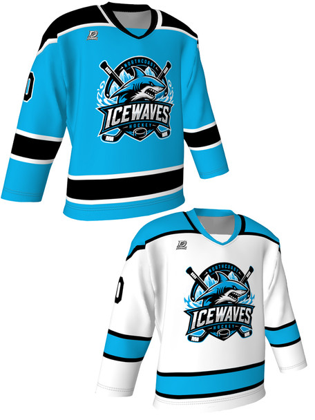 Dawg - Adult/Youth "No Leash" Custom Sublimated Reversible V-Neck Yoked Hockey Jersey