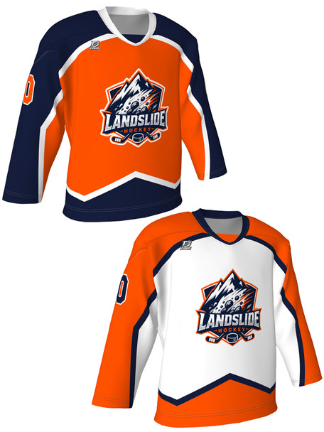 Dawg - Adult/Youth "Colorado Dawg" Custom Sublimated Reversible V-Neck Yoked Hockey Jersey