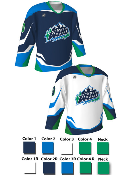 Dawg - Adult/Youth "Chain Breaker" Custom Sublimated Reversible V-Neck Yoked Hockey Jersey + Socks