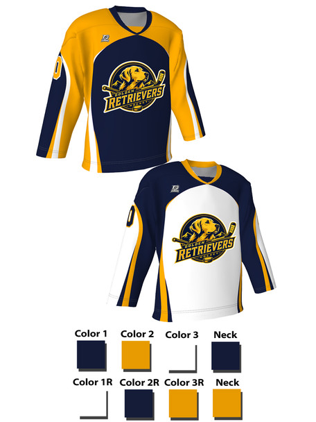 Dawg - Adult/Youth "Rabid Dawg" Custom Sublimated Reversible V-Neck Yoked Hockey Jersey + Socks