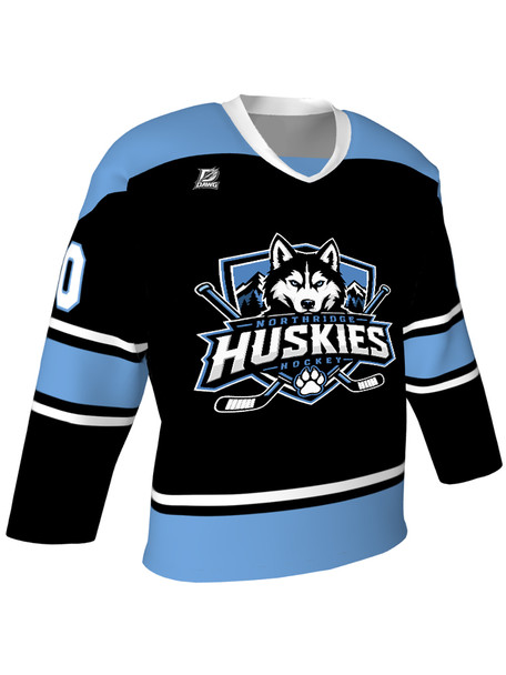 Dawg - Adult/Youth "One Timer" Custom Sublimated Reversible V-Neck Yoked Hockey Jersey + Socks