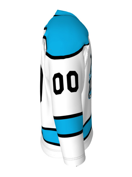 Dawg - Adult/Youth "No Leash" Custom Sublimated Reversible V-Neck Yoked Hockey Jersey + Socks