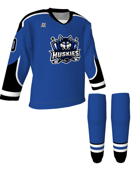 Dawg - Adult/Youth "Top Shelf" Custom Sublimated V-Neck Yoked Hockey Jersey + Socks