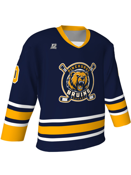 Dawg - Adult/Youth "Dawg Shift" Custom Sublimated V-Neck Yoked Hockey Jersey + Socks