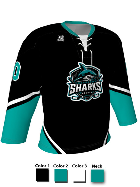 Dawg - Adult/Youth "Play Maker" Custom Sublimated Laced Yoked Hockey Jersey + Socks