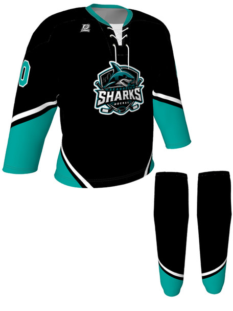 Dawg - Adult/Youth "Play Maker" Custom Sublimated Laced Yoked Hockey Jersey + Socks