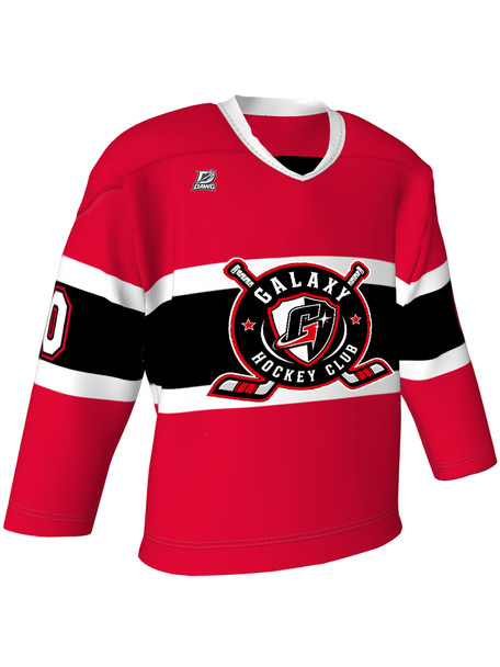 Dawg - Adult/Youth "Center Ice" Custom Sublimated V-Neck Non-Yoked Hockey Jersey