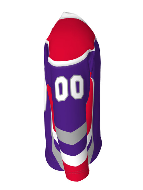 Dawg - Adult/Youth "Slapshot" Custom Sublimated V-Neck Non-Yoked Hockey Jersey