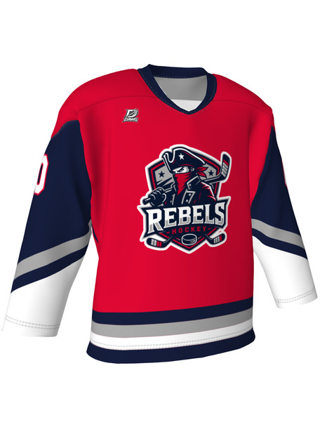 Dawg - Adult/Youth "Slash" Custom Sublimated V-Neck Non-Yoked Hockey Jersey + Socks