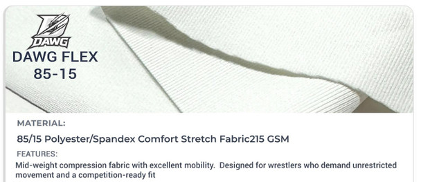 DawgFlex performance fabric custom womens wrestling singlet detail