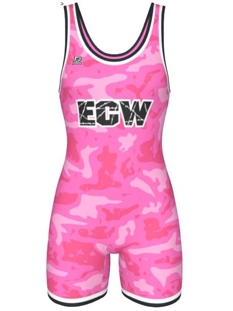 "Think Pink" Womens Custom Sublimated Wrestling Singlet by DAWG