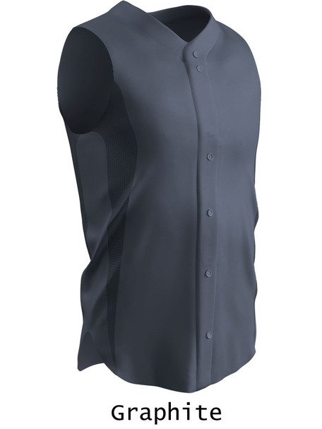 "Classic Sleeveless Innovator" Button Front Baseball Jersey