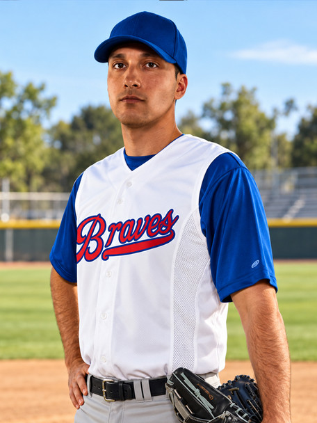 "Classic Sleeveless Innovator" Button Front Baseball Jersey